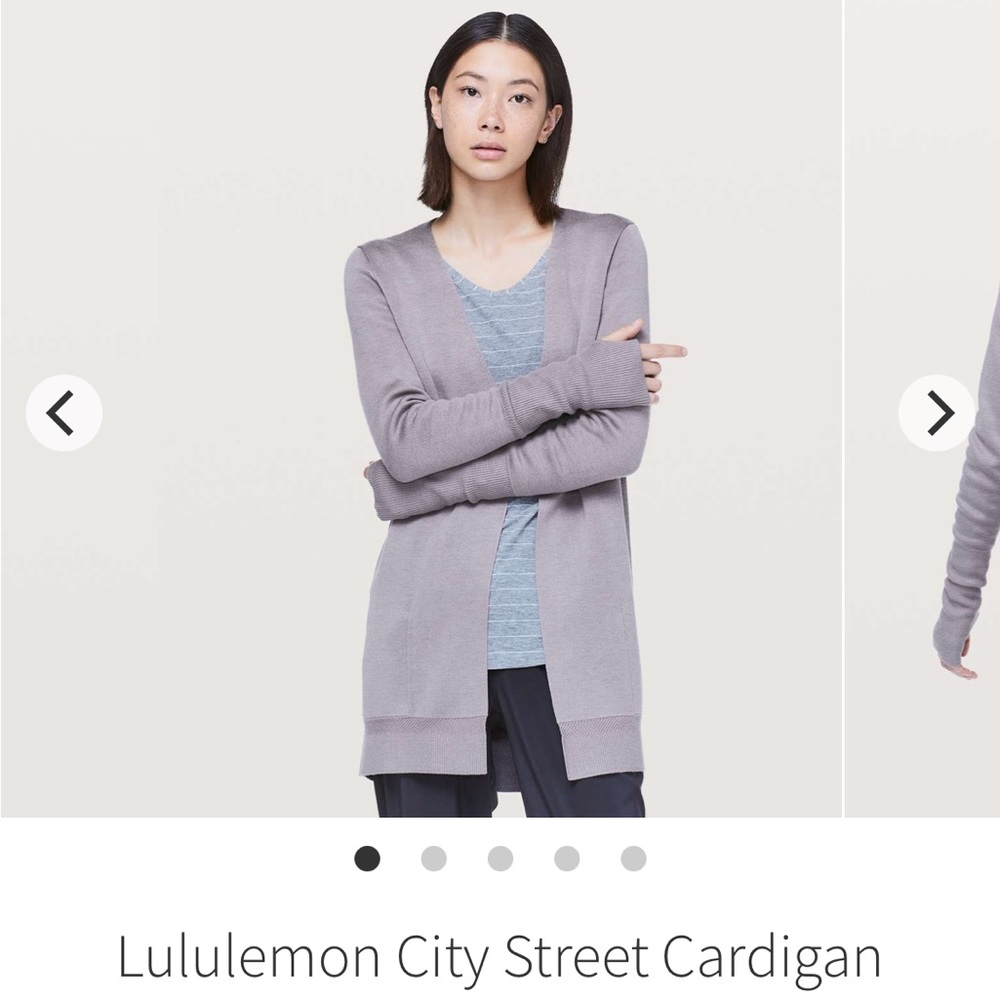 Lululemon City Street Cardigan Heathered Mystique Size 8